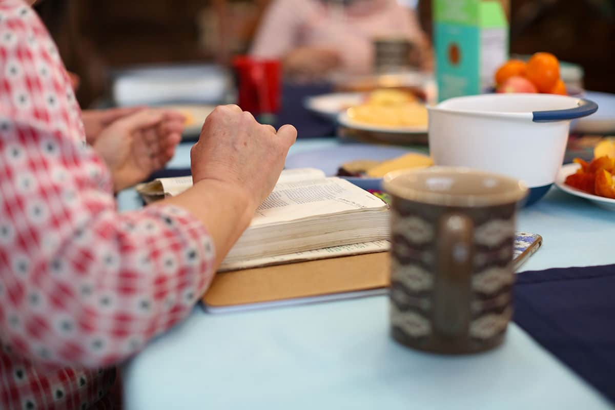 Woman reading her Bible